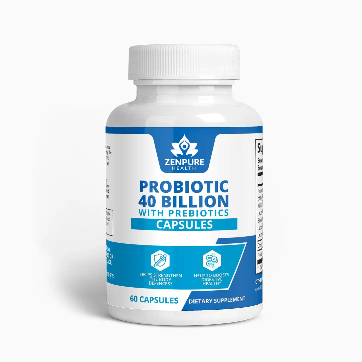 Probiotic 40 Billion with Prebiotics zenpure