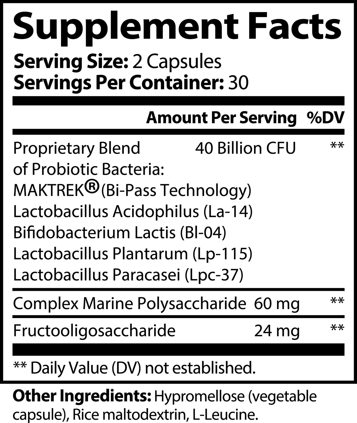 Probiotic 40 Billion with Prebiotics zenpure