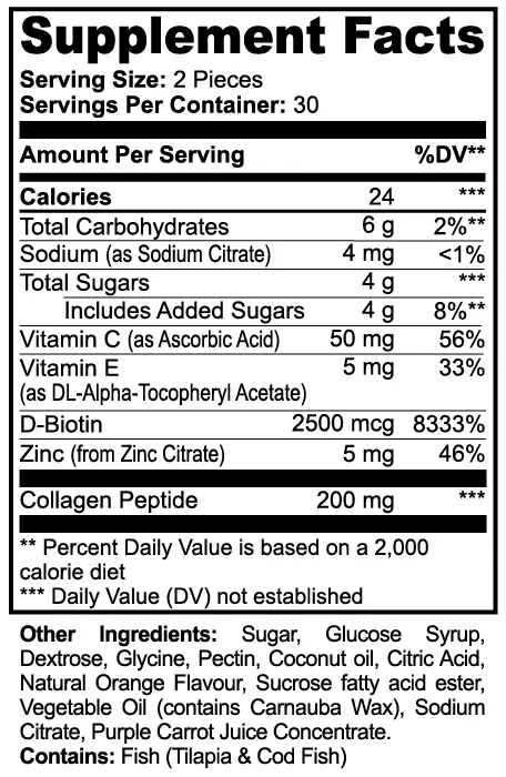 Collagen Gummies (Adult) -collagen before and after envyempressfashion