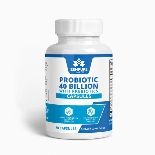 Probiotic 40 Billion with Prebiotics zenpure
